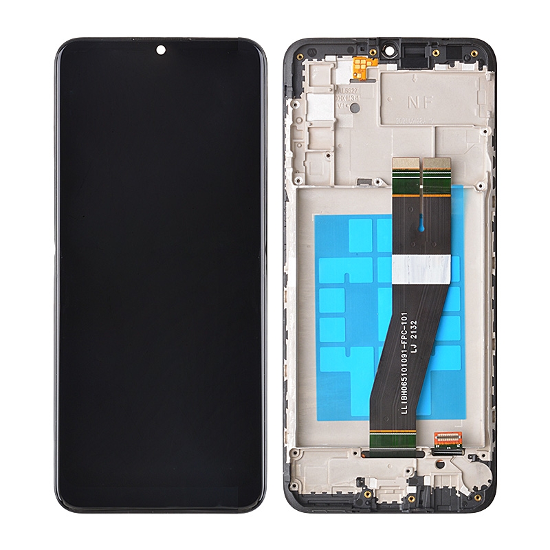 LCD Screen Digitizer Assembly With Frame for Samsung Galaxy A03S (2021) A037M (Type-C Frame) - Black