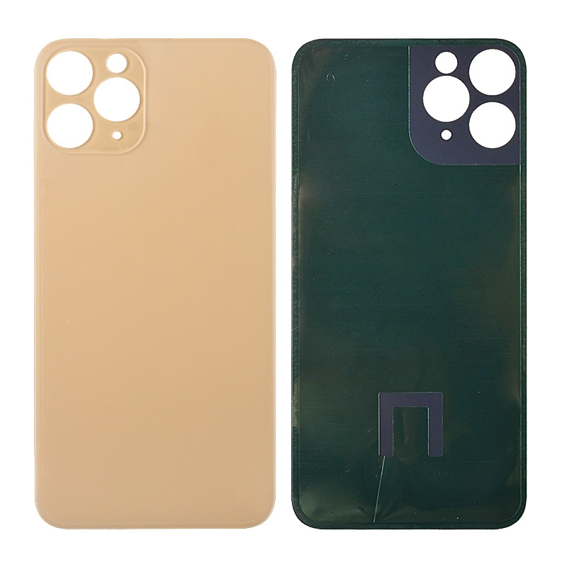 Back Glass Cover with Adhesive for iPhone 11 Pro - Gold(No Logo/ Big Hole)