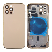  Back Housing with Small Parts Pre-installed for iPhone 12 Pro (for America Version)(No Logo) - Gold