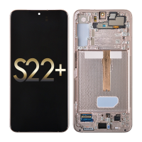  OLED Screen Digitizer Assembly with Frame for Samsung Galaxy S22 Plus 5G S906U (for America Version)(Service Pack) - Pink Gold