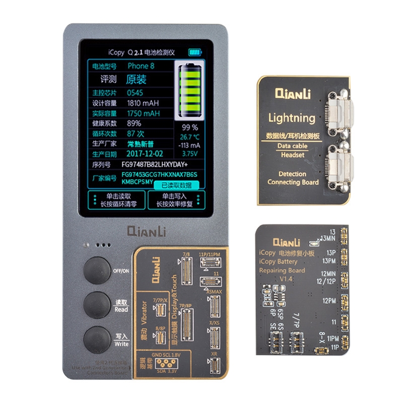 QianLi iCopy Plus 2.2 True Tone/ Vibrator/ Ambient Light Sensor/ Battery Testing Board/ Data Cable & Headset Detection