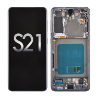  OLED Screen Digitizer Assembly with Frame for Samsung Galaxy S21 5G G991 (Premium) - Phantom Gray