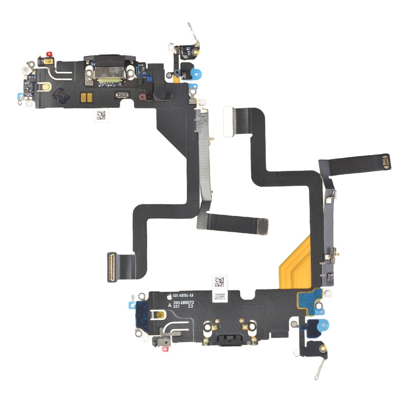 Charging Port with Flex Cable for iPhone 14 Pro (High Quality) - Black