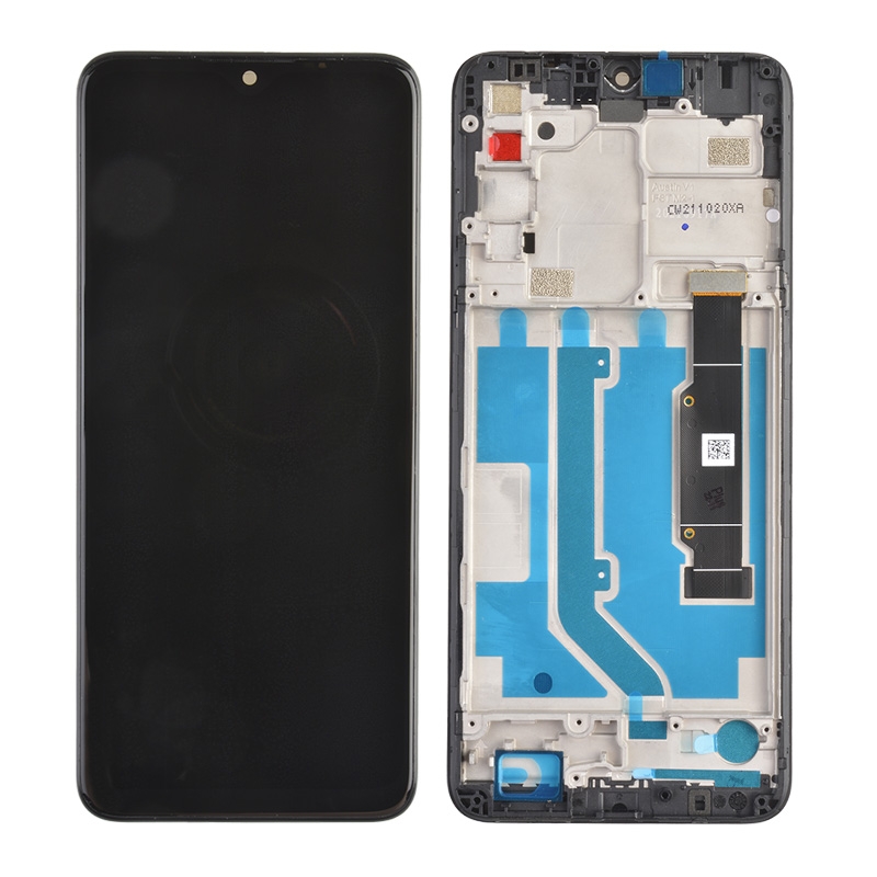 LCD Screen Digitizer Assembly with Frame for TCL 20 SE - Black