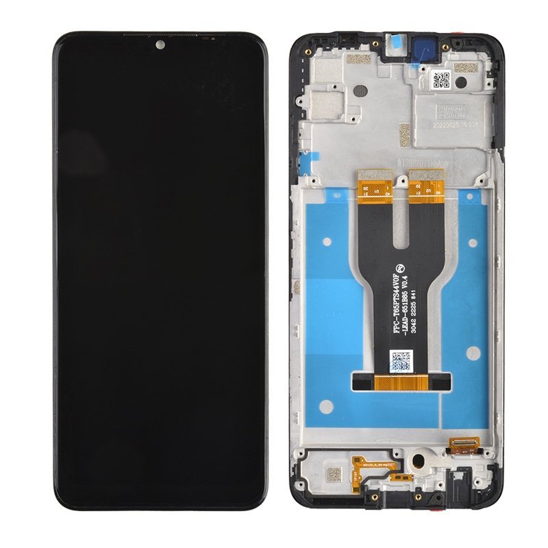 LCD Screen Digitizer Assembly with Frame for T-mobile Revvl 6 - Black