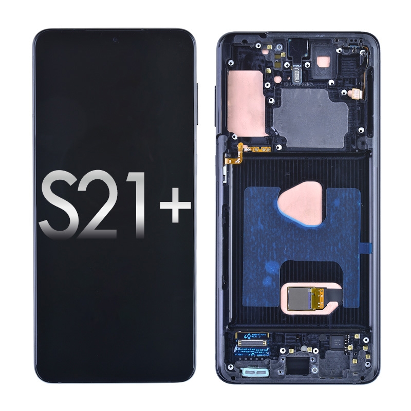 OLED Screen Digitizer Assembly with Frame for Samsung Galaxy S21 Plus 5G G996 (Premium) - Phantom Black