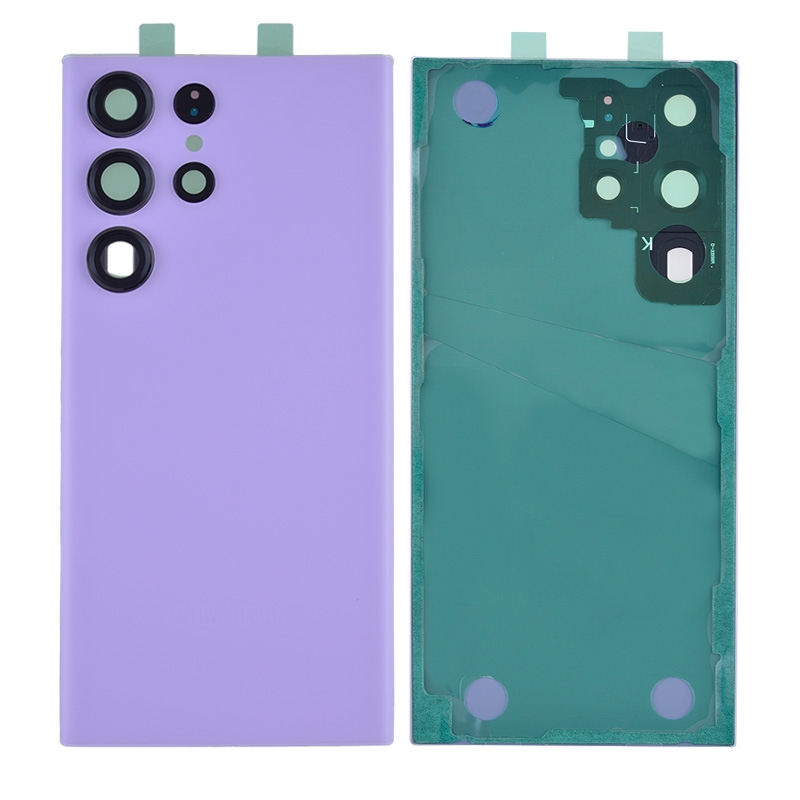 Back Cover with Camera Glass Lens and Adhesive Tape for Samsung Galaxy S23 Ultra S918 (for SAMSUNG) - Lavender