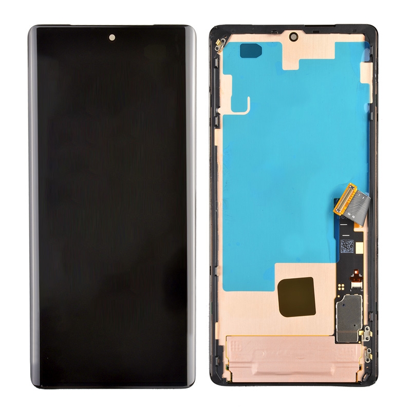 OLED Screen Digitizer Assembly with Frame for Google Pixel 7 Pro - Black