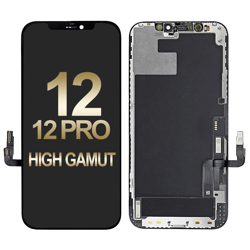 LCD Screen Digitizer Assembly With Frame for iPhone 12/ 12 Pro(High Gamut/ Aftermarket Plus) - Black