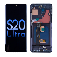  OLED Screen Digitizer with Frame Replacement for Samsung Galaxy S20 Ultra G988B/ S20 Ultra 5G G988U (Aftermarket) - Cosmic Black