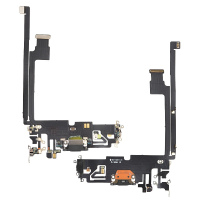  Charging Port with Flex Cable for iPhone 12 Pro Max - Black