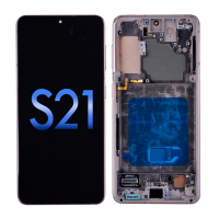  OLED Screen Digitizer Assembly with Frame for Samsung Galaxy S21 5G G991 (Aftermarket)(1:1 Size) - Phantom Violet