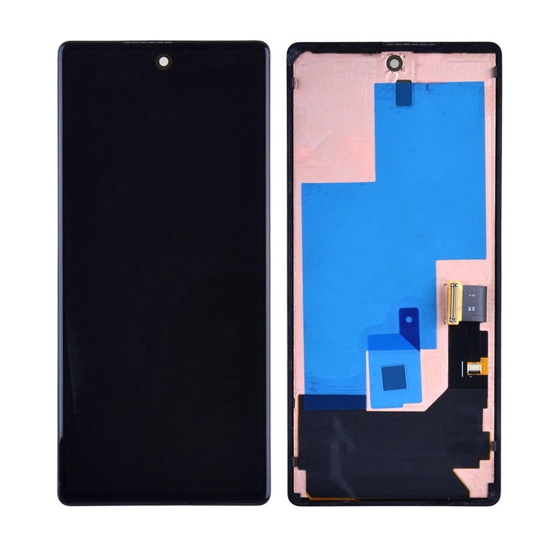 OLED Screen Digitizer Assembly With Frame for Google Pixel 6- Black