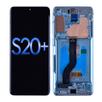  OLED Screen Digitizer with Frame Replacement for Samsung Galaxy S20 Plus G985/ S20 Plus 5G G986 (Aftermarket)(1:1 Size) - Cloud Blue
