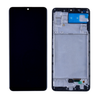  OLED Screen Digitizer with Frame Replacement for Samsung Galaxy A32 4G (2021) A325 (Aftermarket)(1:1 Size) - Black