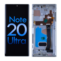  OLED Screen Digitizer with Frame Replacement for Samsung Galaxy Note 20 Ultra N985 (Aftermarket)(Nearly 1:1 size) - Mystic White