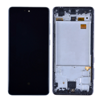  OLED Screen Digitizer with Frame Replacement for Samsung Galaxy A72 (2021) A725/ A72 5G A726 (Aftermarket)(1:1 Size) - Awesome Black