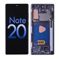  OLED Screen Digitizer Assembly with Frame for Samsung Galaxy Note 20 N980/ Note 20 5G N981(Aftermarket)(1:1 Size) - Mystic Gray