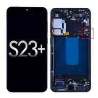  OLED Screen Digitizer Assembly with Frame for Samsung Galaxy S23 Plus 5G S916 (for America Version) (Premium) - Phantom Black