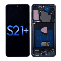 OLED Screen Digitizer with Frame Replacement for Samsung Galaxy S21 Plus 5G G996(Aftermarket)(1:1 Size) - Phantom Black