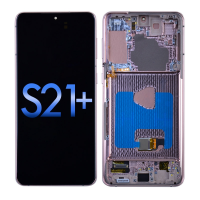  OLED Screen Digitizer with Frame Replacement for Samsung Galaxy S21 Plus 5G G996(Aftermarket)(1:1 Size) - Phantom Violet