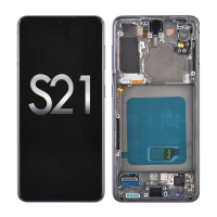  OLED Screen Digitizer Assembly with Frame for Samsung Galaxy S21 5G G991 (Premium) - Phantom Gray