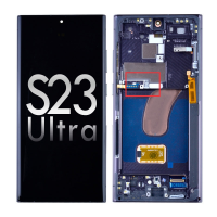  OLED Screen Digitizer Assembly with Frame for Samsung Galaxy S23 Ultra 5G S918 (for America Version)(Premium) - Phantom Black