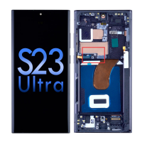  OLED Screen Digitizer with Frame Replacement for Samsung S23 Ultra 5G S918 (for America Version)(Aftermarket) - Phantom Black