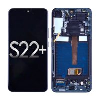  OLED Screen Digitizer Assembly with Frame for Samsung Galaxy S22 Plus 5G S906 (for America Version) (Premium) - Phantom Black