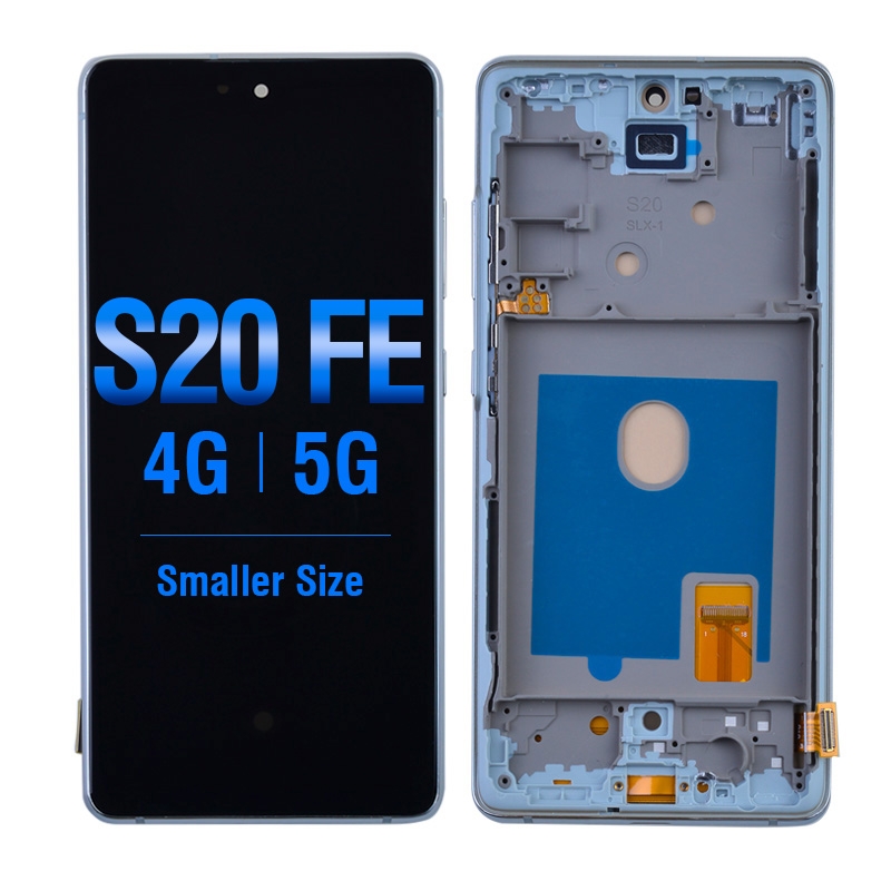 OLED Screen Digitizer with Frame Replacement for Samsung Galaxy S20 FE G780/ G781 (Aftermarket) - Cloud White