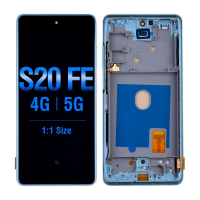 OLED Screen Digitizer with Frame Replacement for Samsung Galaxy S20 FE G780 (Aftermarket)(1:1 Size) - Cloud Mint