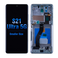  OLED Screen Digitizer with Frame Replacement for Samsung Galaxy S21 Ultra 5G G998 (Aftermarket) - Phantom Silver
