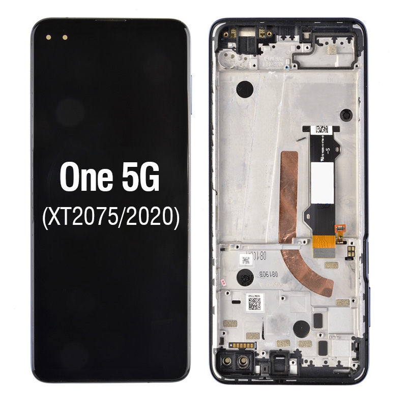 LCD Screen with Frame Digitizer Assembly for Motorola One 5G XT2075 - Blue