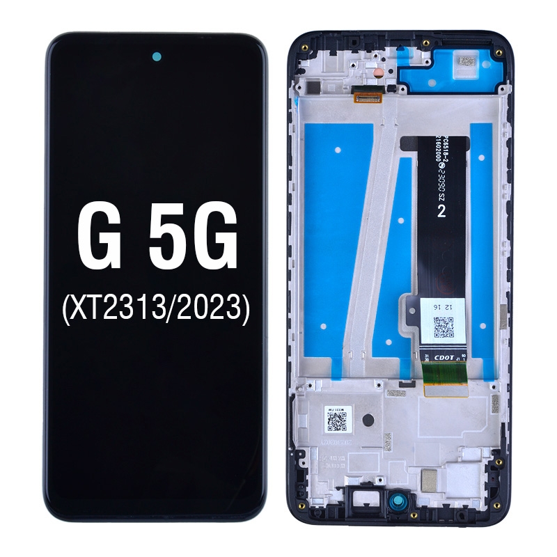 LCD Screen Digitizer Assembly with Frame for Motorola Moto G 5G (2023) XT2313 - Black