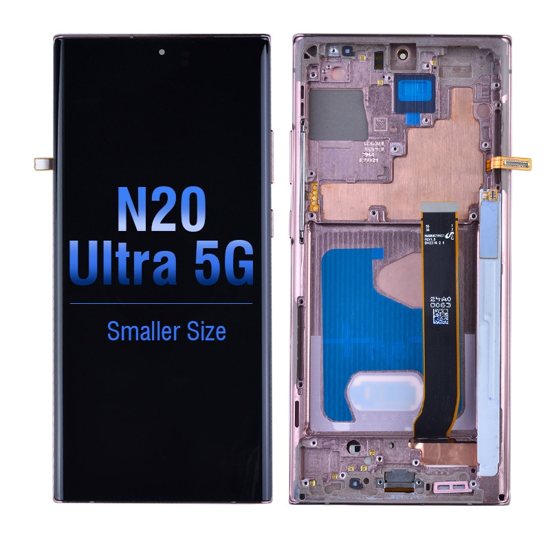 OLED Screen Digitizer with Frame Replacement for Samsung Galaxy Note 20 Ultra N985 (Aftermarket) - Mystic Bronze