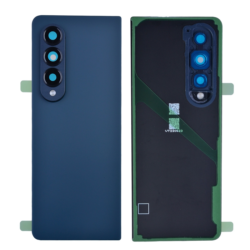Back Cover with Camera Glass Lens and Adhesive Tape for Samsung Galaxy Z Fold4 5G F936 - Graygreen