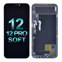  Premium Soft OLED Screen Digitizer Assembly with Portable IC for iPhone 12/ 12 Pro (Aftermarket Plus) - Black