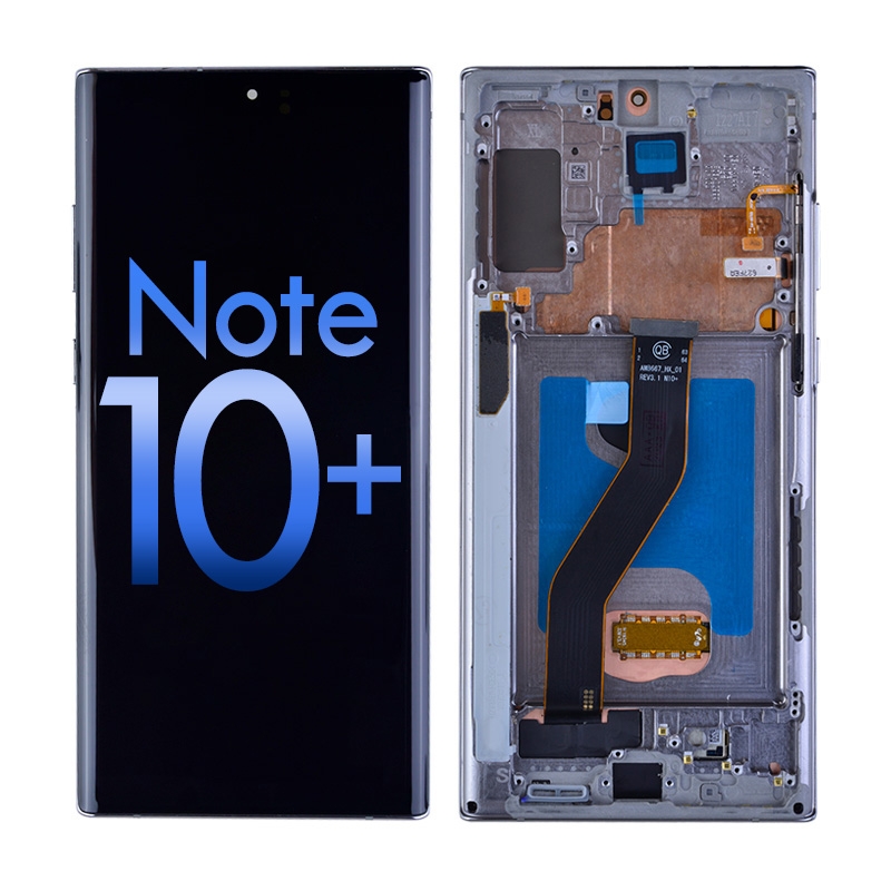 OLED Screen Digitizer Assembly with Frame Replacement for Samsung Galaxy Note 10 Plus N975 (Aftermarket) - Aura Glow