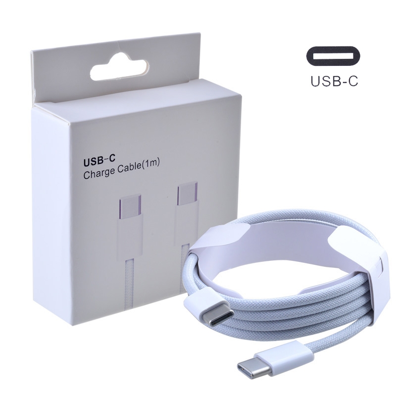 3ft USB-C Woven Charge Cable (60W) - White