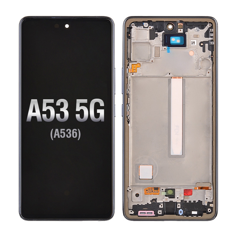 OLED Screen Digitizer Assembly with Frame for Samsung Galaxy A53 5G A536 (Premium) - Black