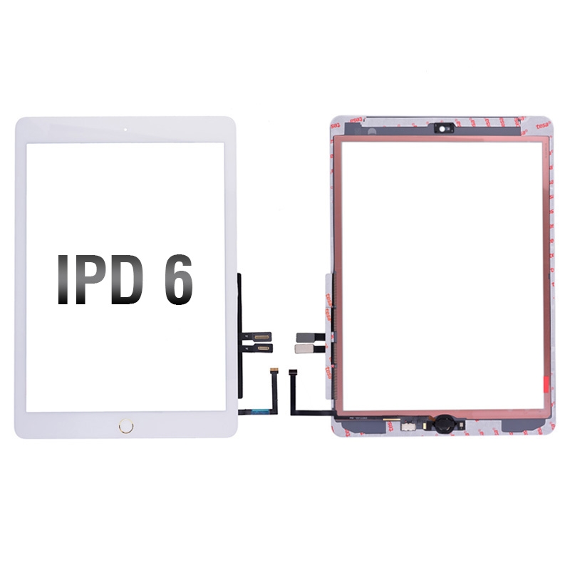 Touch Screen Digitizer With Home Button and Home Button Flex Cable for iPad 6(2018) A1893 A1954(High Quality) - Gold