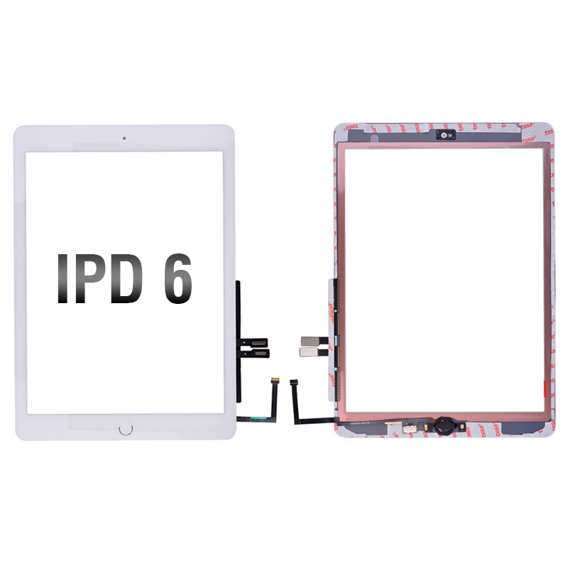 Touch Screen Digitizer With Home Button and Home Button Flex Cable for iPad 6(2018) A1893 A1954(High Quality) - White