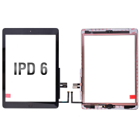  Touch Screen Digitizer With Home Button and Home Button Flex Cable for iPad 6(2018) A1893 A1954(High Quality) - Black