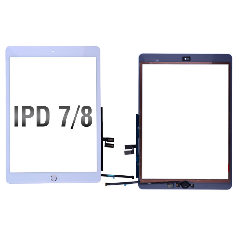 Touch Screen Digitizer With Home Button and Home Button Flex Cable for iPad 7(2019)/ iPad 8 (2020) (10.2 inches) (High Quality) - Gold