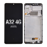  OLED Screen Digitizer Assembly with Frame for Samsung Galaxy A32 4G (2021) A325 (Premium) - Black