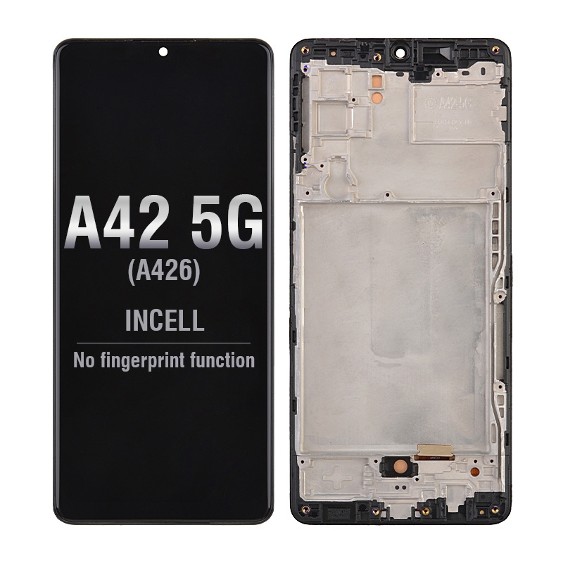 LCD Screen Digitizer Assembly With Frame for Samsung Galaxy A42 5G A426 (Incell) - Prism Dot Black