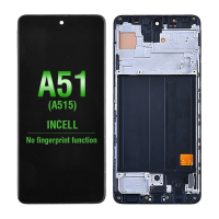  LCD Screen Digitizer Assembly With Frame for Samsung Galaxy A51 2019 A515 (Incell)(No fingerprint function) - Prism Crush Black