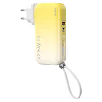  3 in 1 Power Bank (US+EU+UK Power Adaptor Plug) 10000mAh - Yellow