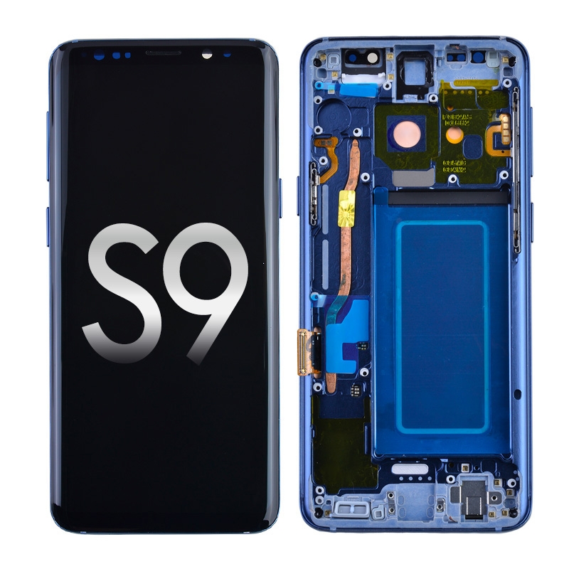 OLED Screen Digitizer with Frame Replacement for Samsung Galaxy S9 G960 (Premium) - Blue
