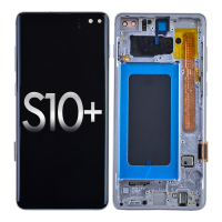  OLED Screen Digitizer with Frame Replacement for Samsung Galaxy S10 Plus G975 (Premium) - Silver